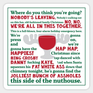 National Lampoon's Christmas Vacation Nobody's Leaving Jolliest Bunch Sticker